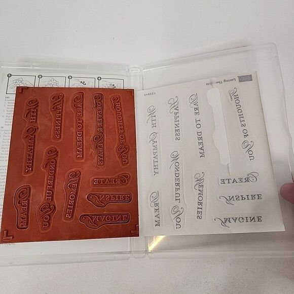 Stampin' Up! Stamp Set LOVING THOUGHTS Set of 11 125845 Dream Imagine Memories - Picture 4 of 5